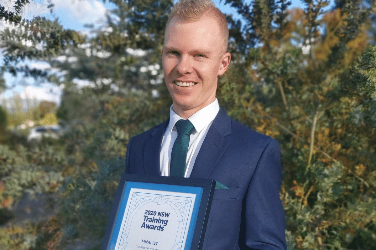 Reece Oldfield wins 2020 NSW Training Awards – People’s Choice