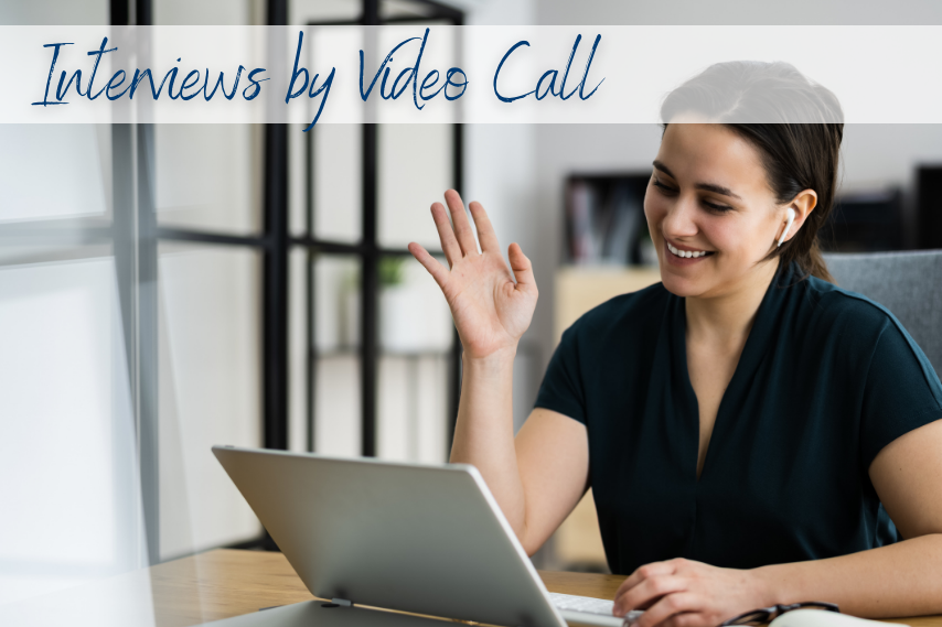 Making a positive impression in a job interview by video call