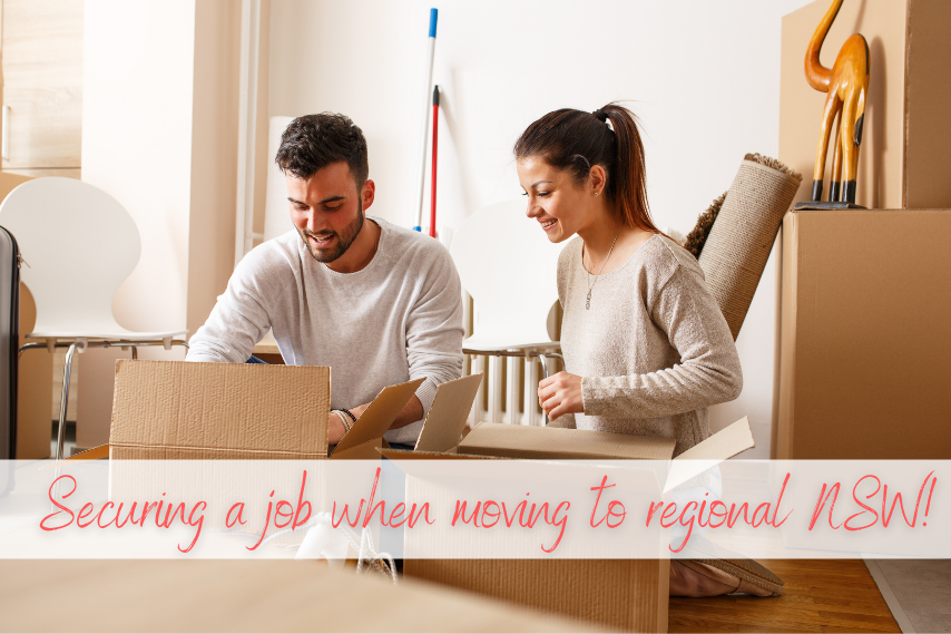 Securing a job when moving to regional NSW