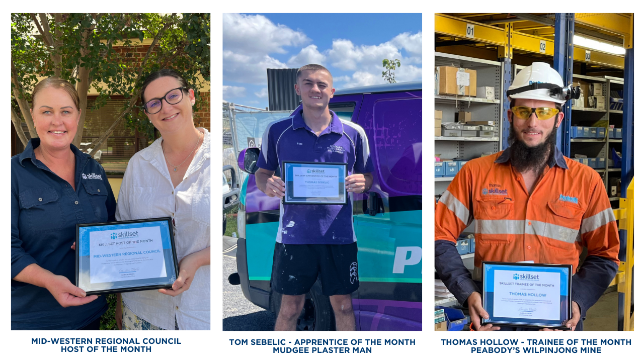 Recognising our monthly award winners from the Mudgee Region
