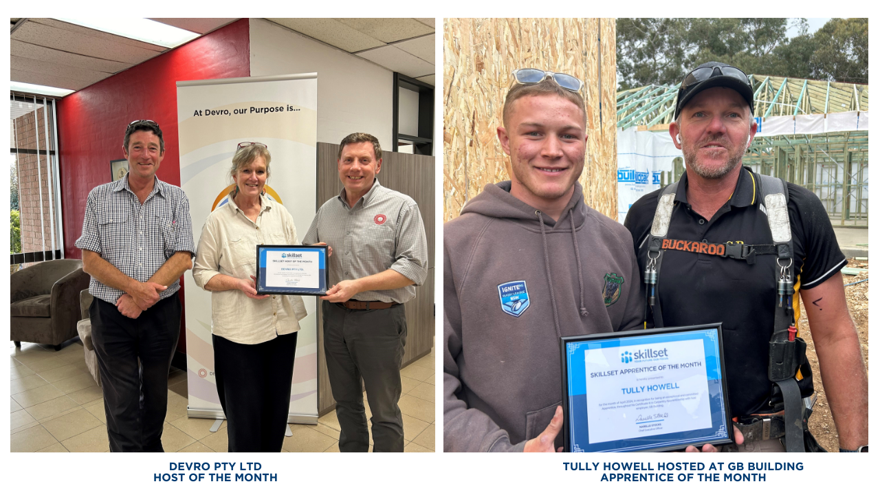 Celebrating Bathurst’s Skillset’s Apprentice Host of the Month for April!